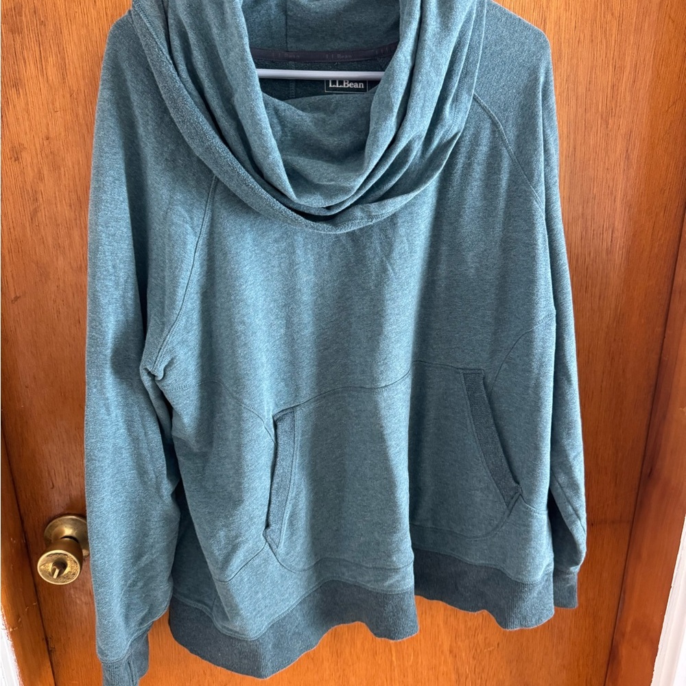 L.L. Bean Green Cowl Neck Top